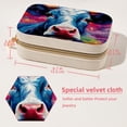thumbnail image 5 of Cattle Velvet Portable Jewelry Box with Removable Compartment - Necklace, Earring, and Travel Organizer - Gift, 5 of 7