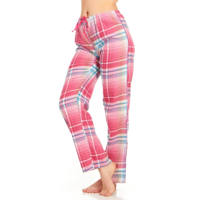 Womens Flannel Pajama Pants, Long Novelty Cotton Pj Bottoms