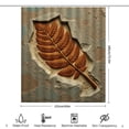 thumbnail image 4 of RKSupls Waterproof Shower Curtain, 3D Stone Relief Golden Fern Leaf Art Polyester Shower Curtain with Hooks for Chic Elegant Home Bathtub Bathroom Decor Washable Curtains, 4 of 5