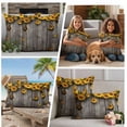 thumbnail image 5 of Yellow Sunflower Outdoor Waterproof Pillow Covers, Butterfly Spring Floral Wooden Grain Decorative Square Throw Pillowcase Sofa Cushion Sham for Patio/Couch/Chair, 18"x18" 2 Pack, 5 of 8