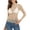 Beige, variant on Kilaqueen Lace Tops for Women Long Sleeve Mock Neck Mesh Sheer Top Sexy See Through Floral Blouses Y2K Layering Top Going Out Party Club Night Blouses