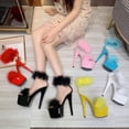 thumbnail image 2 of Women's Shoes Sexy Waterproof Platform Shallow Mouth Model Stage Catwalk Women Sandals 181 Series 17cm Heel 7cm Platform LFD, 2 of 7