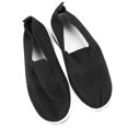thumbnail image 3 of Zapatos de mujer sin cordones, informales, con suela gruesa, ligeros, transpirables, con plataforma de malla, color negro 38, 3 of 15