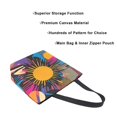 thumbnail image 3 of FORMRS Womens Canvas Tote Bag with Zipper Inner Pocket Shoulder Handbag, Futuristic Circles, 3 of 7