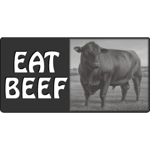 Eat Beef 2 Photo License Plate Walmart Com Walmart Com
