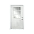 thumbnail image 5 of 36 x 80 Fiberglass Entry Door, 4-9/16 in. New Packaging Vinyl Frame,9 Lite Low-E Glass - Primed Front Door for Home's Front Entrance, Right Hand Inswing, White Oak Wooden Grain Knock-Down Door, 5 of 8