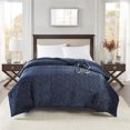 thumbnail image 2 of Beautyrest 84x90" Polyester Microfiber Pinsonic Heated Quilt in Navy, 2 of 8