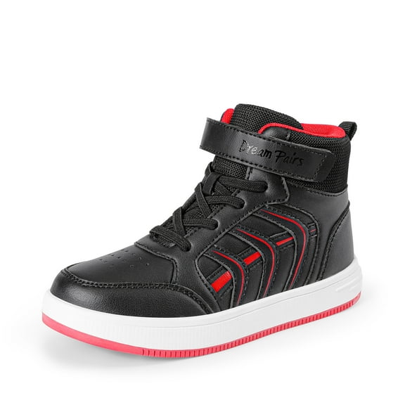 BURUDANI Boys Girls High-Top Court Kicks Kids LilLegends JuniorFly Jumpers Athletic Shoes for School Gym & Game Time