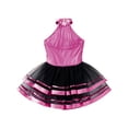 thumbnail image 4 of inhzoy Robe de Danse Ballet en Tulle à Sequins pour Filles, Performance Jazz Latine, Rose 6, 4 of 5