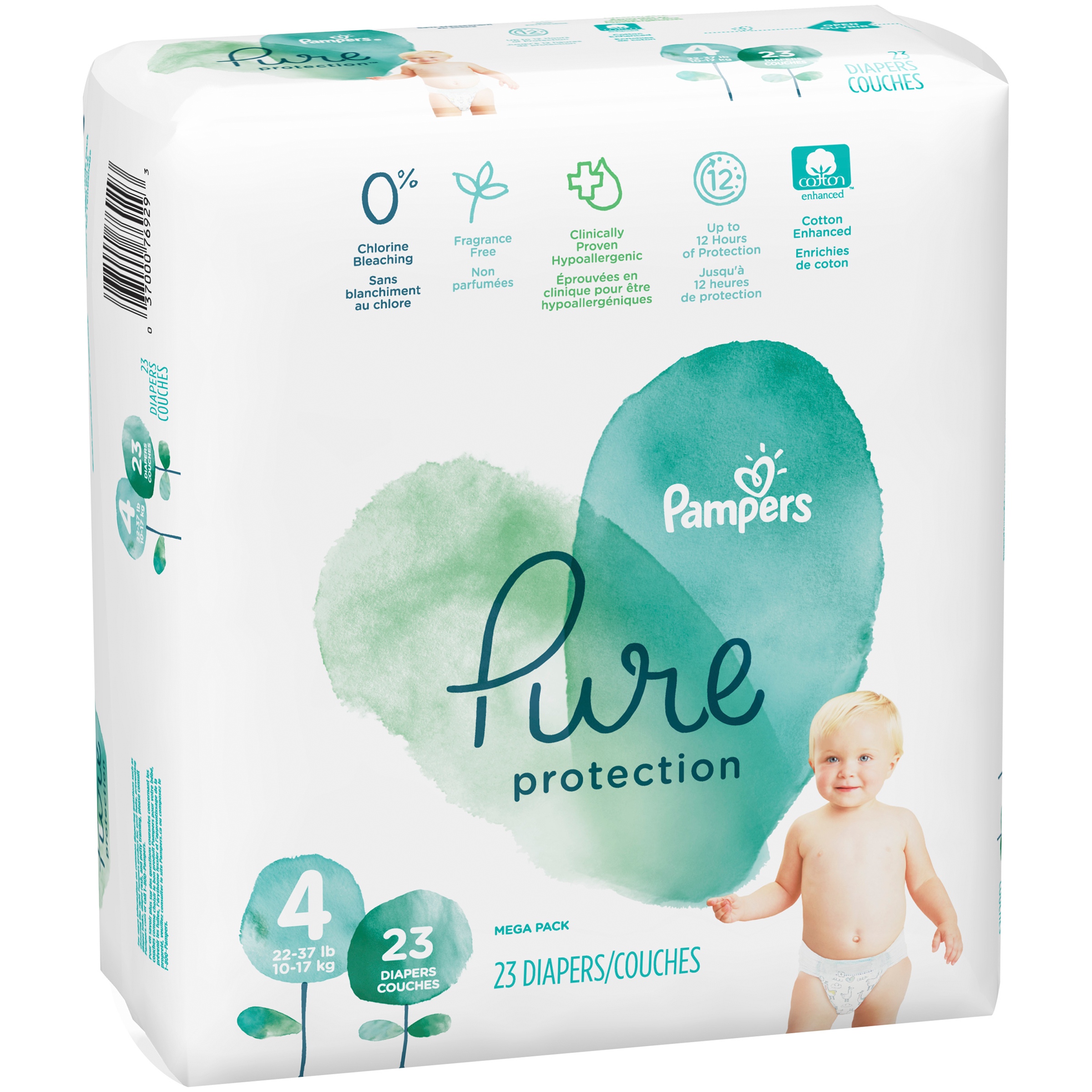 walmart pampers pure size 4