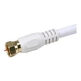 thumbnail image 1 of Monoprice - RF cable - F connector male to F connector male - 100 ft - quad shielded coaxial - white - solid, 1 of 3