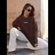 thumbnail image 4 of Camisetas de Larga Extragrandes para Mujer 2025, Camisetas Básicas de Cuello Redondo, Tops de Otoño, Ropa Informal de Entrenamiento Y2K Color Café XL, 4 of 9