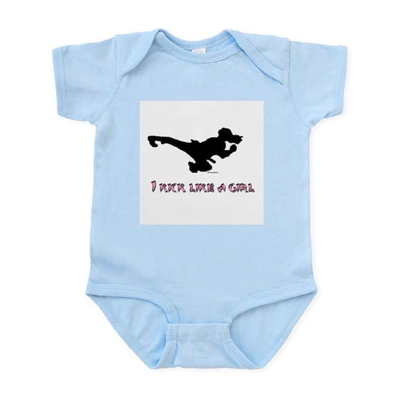 CafePress - I Kick Like A Girl Infant Bodysuit - Baby Light Bodysuit, Size Newborn - 24 Months