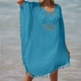 thumbnail image 5 of Brilliant Beach Cover up Womens Bathing Suit Bikini Swimsuit Crochet Loose Dress Sleeveless Swim Tops, 5 of 6