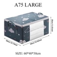 thumbnail image 3 of WEISIPU 2PCS Comforter Storage Bag 75L Large Zippered Storage Bag for Closet, Blanket Organizer with Handles for King/Queen Comforters, Pillows, Bedding/Quilt, Duvet Space Saver, 3 of 5