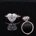 thumbnail image 4 of Forever Jewels 3Ct Heart Cut Moissanite Women Solitaire Engagement Ring 14K Rose Gold Plated, 4 of 5