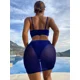 thumbnail image 2 of Traje de baño de dos piezas para mujer, conjunto de Bikini Sexy con cuello Halter, traje de baño de corte alto para vacaciones tropicales, ropa de playa, 2 of 5
