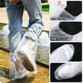 thumbnail image 4 of Scheam 10 Pairs Disposable Shoe Covers,Plastic Rain Boot Covers,Waterproof Shoe Protectors,Non-Slip Outdoor Overshoes,Elastic Band Design,for Women and Men (Clear), 4 of 7