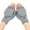 60# Light Gray, variant on Winter Fingerless Convertible Warm Half Finger Mitten Gloves Flip Top, Knitted Clamshell Gloves for Women Light Gray