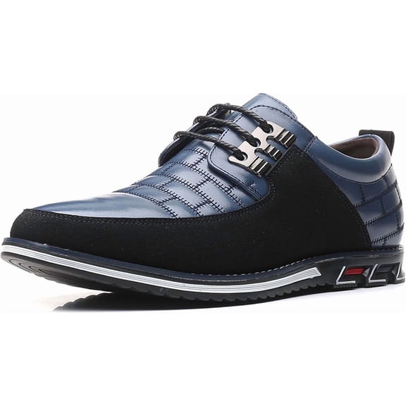 Mens Dress Shoes Casual Business Oxford Derby Orthopedic Leather Lace-up Walk Loafers Flats