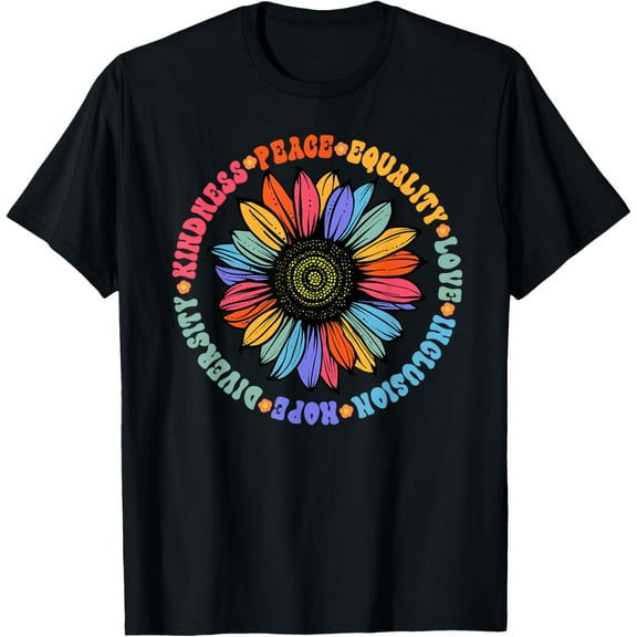 Kindness Peace Equality Love Hope Diversity Human Rights T-Shirt mens t shirt，black，women，funny，misfits，men，journey