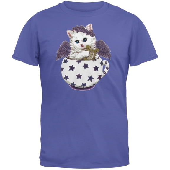 Cup Kitty Angel Purple T-Shirt