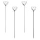 thumbnail image 5 of GOOHOCHY 4 unids Selecciones en forma de corazón Picks de acero inoxidable Fruit Sticks Fruit Forks (plata), 5 of 7