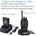 thumbnail image 4 of Radio bidireccional Walkie Talkie 16 canales PMR 446 recargable Walkie Talkie de largo alcance con 2 piezas originales para auriculares Soporte VOX LED Light Voice Kuyhfg Sin marca, 4 of 5
