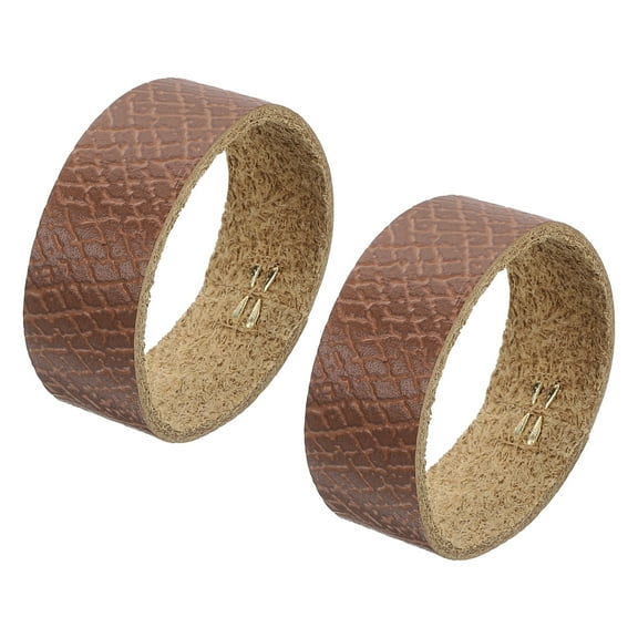 Uxcell 2 Pack Leather Belt Loop Keeper for 1.57 Inch Wide Belt, Brown, 4.53x0.59inch
