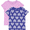 DENIM BLUE HEART/PURPLE PUSHUP DITSY, variant on Wonder Nation Girls Short Sleeve Kid Tough Tunic Tee, Sizes 4-18 & Plus