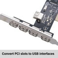 thumbnail image 4 of SIEYIO 480Mbps PCI to USB 2.0 5 Port Adapter Expansion Card High Speed USB PCI Controller Cards for Desktop Accessories, 4 of 8