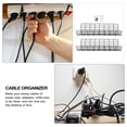 thumbnail image 5 of WRISTBIQUE 2Pcs Black High Strength Iron Cable Patch Board Rack Under Desk Cord Storage Solution, 5 of 5