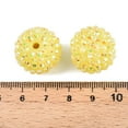 thumbnail image 3 of 100pcs AB-color Resin Rhinestone Beads with Acrylic Round Beads Inside for Bubblegum Jewelry Yellow 20x18mm Hole: 2~2.5mm, 3 of 3