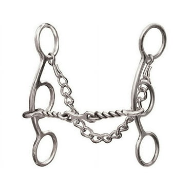 Professional Choice Futurity 3 Pc Twisted Wire Mouth Horse Bit 5.5 Inch Chain
