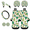 Cactus, variant on Binienty Car Accessory Set, with Car Gear Shift Knob Cover Car Gear Shift Cover Car Headrest Pillow Protectors, 11 pcs Coconut Tree Pattern