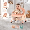 thumbnail image 3 of YUCHANG 4- in-1 Baby High Chair,Adjustable Convertible Infant Baby Feeding Chair Booster for Eating with Detachable Double Tray,5 Point Harness, 3 of 12