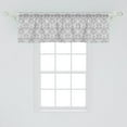 thumbnail image 2 of Ambesonne Irish Window Valance, Royal Floral Curves Tile, 54" X 18", Grey and White, 2 of 3