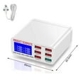 thumbnail image 3 of 6-Port USB Charger OC3.0 LCD Screen Displays Voltage and Current Fast Charging  Adapter Hub Multi Port USB Hub With Charger Dock Station with LCD Display Auto Detect Tech, 3 of 9