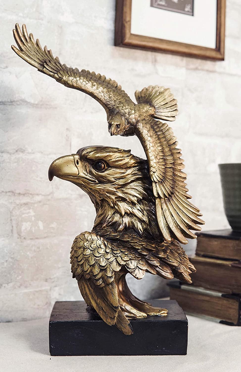 American Bald Eagle Head Bust Sculpture Collectible Resin Art Decoration Detaile 