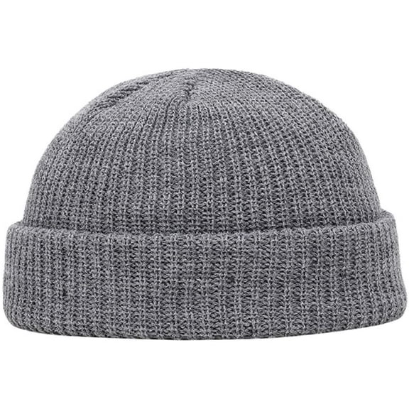 CoCoMangos Mens Womens Solid Color Trawler Beanie Hats Stylish Knit Cuffed Fisherman Beanie Hats Winter Warm Stocking Caps