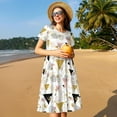 thumbnail image 4 of Balery Geometric Triangle Pattern Womens Dresses Loose Short sleeve Sundresses Swimsuit Coverup 2025 Summer Casual Dress for Women - A-Line Swing Dress, 4 of 6