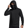 thumbnail image 1 of MHFRRA Sudadera con Capucha para Hombre, Ligera, con Protección Solar Upf50+, para Deportes Al Aire Libre, para Primavera y Verano, con Ajuste Cómodo Negro, 1 of 4