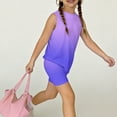 thumbnail image 5 of Grblisyd Outfits for Girls 10-12 Summer Gradient Print Tank Top and Biker Shorts 2 Piece Outfit Kids Cute Clothing Sets, 5 of 6