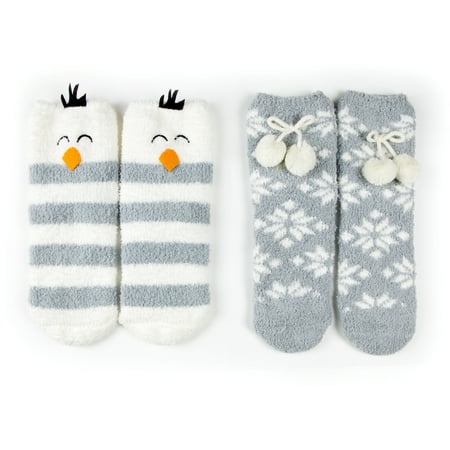 

Women s Animal Fuzzy Socks Set Penguin Gift Box Set