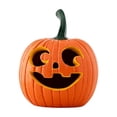 thumbnail image 5 of Light Up Jack O Lantern Resin Pumpkin Figurine 4 Colors Halloween Thanksgiving Tabletop Fall Harvest Decor Statue, 5 of 6