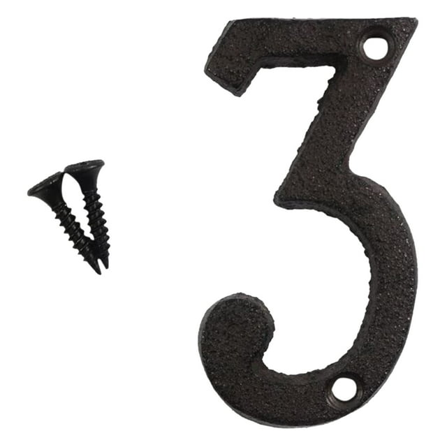 AKEGAMN Clearance! Wrought Iron Cast Iron Number 0 Wrought Iron Cast Iron Number 0, Creative Diy House Address Decor, Metal Number 0 For Mailbox, Rustic Cast Iron Number For Home, Diy House Number 0