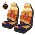 thumbnail image 3 of Uorisanigo Car Seat Cover Front Saddle Blanket Comfort Covers Accessories Coral Velvet Cloth Orange Cliff Landscape Car Seat Cover Front Set Universal Fit Cars Trucks and SUV, 3 of 7