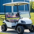 thumbnail image 5 of Pzuqiu Tropical Sunset Palm Tree Golf Cart Seat Covers - 2-Piece Stretchable Set | Breathable, Washable, All-Weather Protection for EZGO, Club Car & Yamaha, 5 of 10