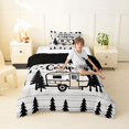thumbnail image 4 of Catabedysis Simple Camper Twin Comforter Sets,Happy Camping Print Bedding Set For Boys,Multicolor,Black Reversible,2pcs,1 Comforter and 1 Pillowcase, 4 of 7