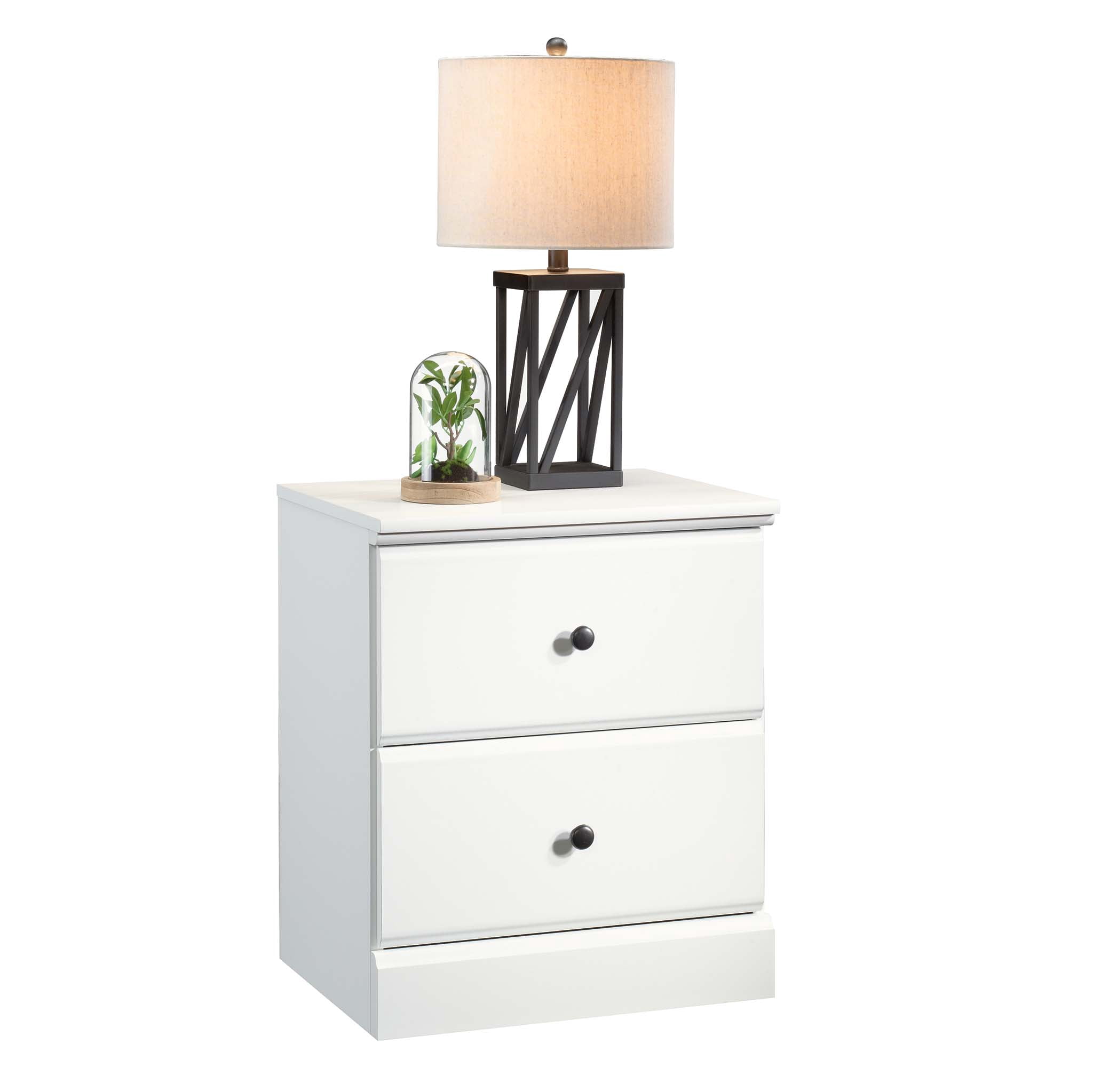 Sauder Parklane Nightstand Soft White Finish Walmart Com Walmart Com